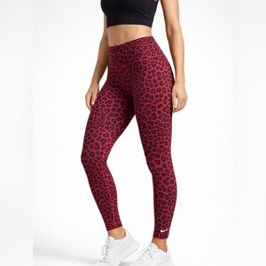 Nike Women's Bold Red Animal Print Leggings
